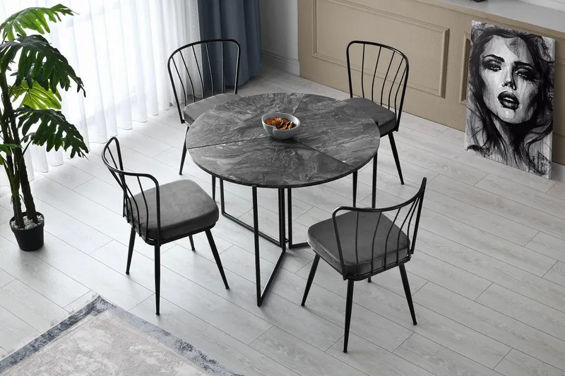 Masa Bucatarie Yaprak, 100x72x100 cm - Gri