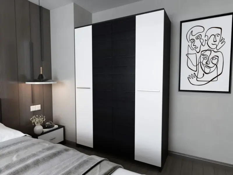Set Mobila Dormitor Mario 4U 4 piese tapitat alb — imaginea 2