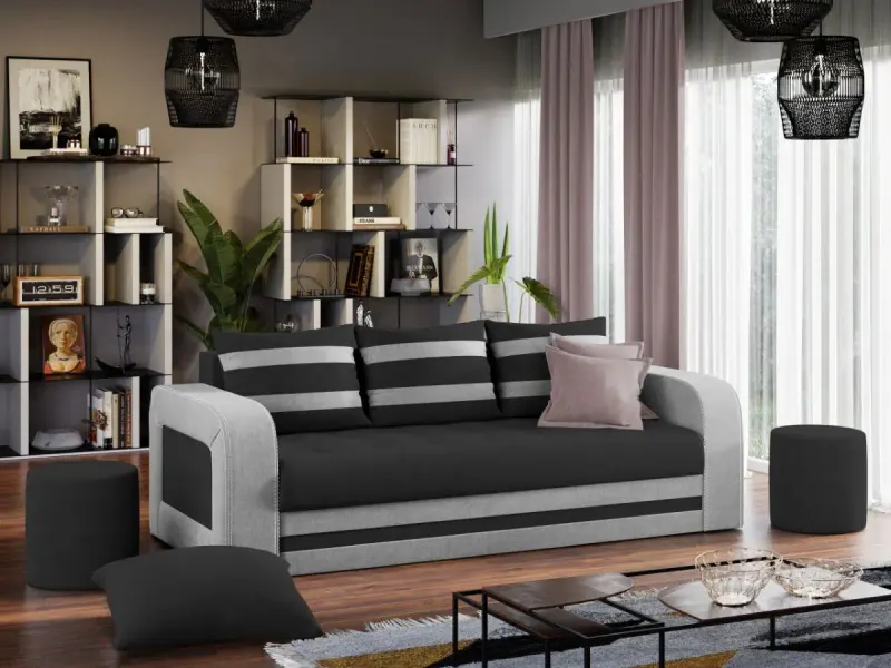Canapea Camila Gri Antracit / Gri Deschis — imaginea 2