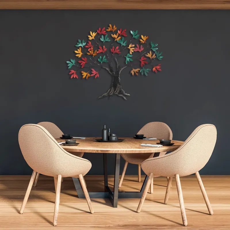 Decoratiune de perete Metal Flori Pride, Multicolor, 115 x 94 x 4 cm - Multicolor