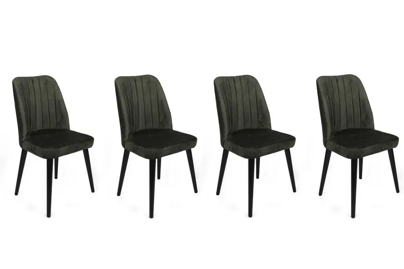 Set scaune (4 bucăți) Alfa V4 Chair Set (4 Pieces), Kaki, 50x90x49 cm - arsiv8