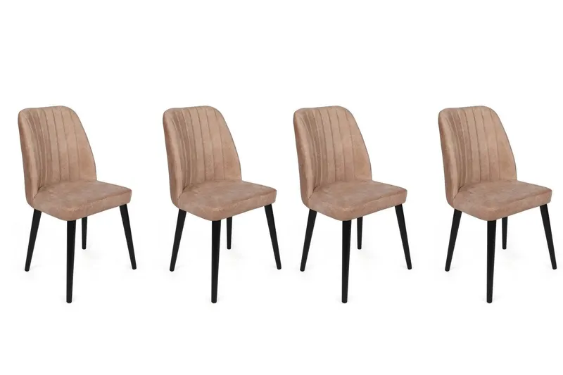 Set scaune (4 bucăți) Alfa V4 Chair Set (4 Pieces), Kaki, 50x90x49 cm - arsiv9