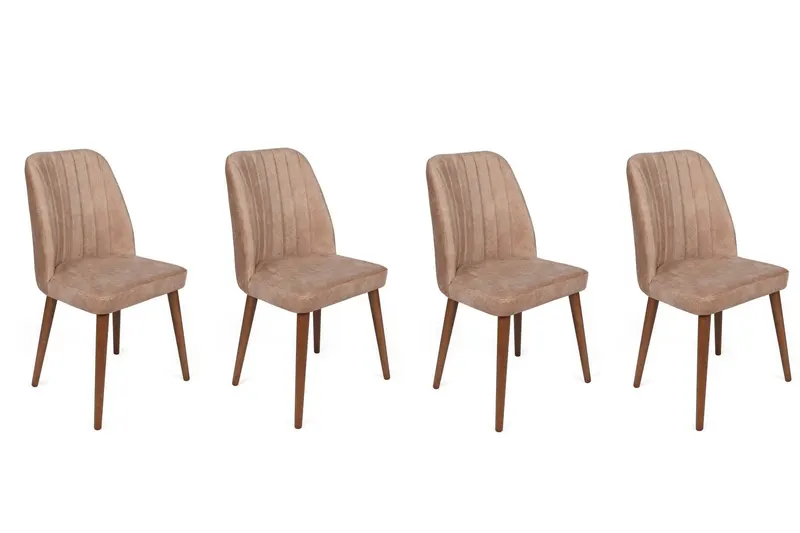 Set scaune (4 bucăți) Alfa V4 Chair Set (4 Pieces), Kaki, 50x90x49 cm - arsiv6