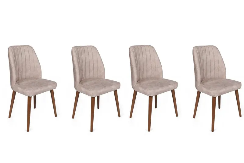 Set scaune (4 bucăți) Alfa V4 Chair Set (4 Pieces), Kaki, 50x90x49 cm - Natur