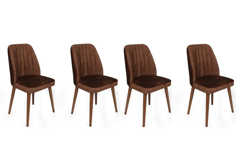 Set scaune (4 bucăți) Alfa V4 Chair Set (4 Pieces), Kaki, 50x90x49 cm - arsiv7