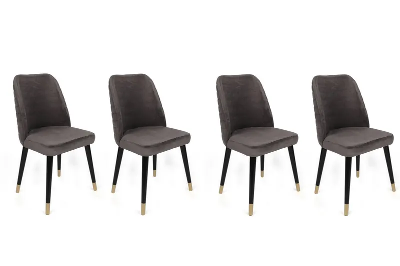 Set scaune (4 bucăți) Hugo V4 Chair Set (4 Pieces), Gri, 50x90x49 cm - arsiv7