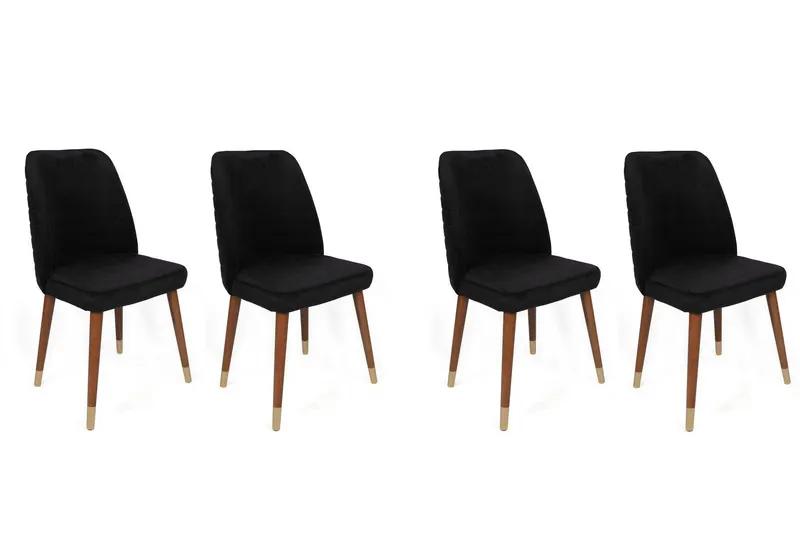 Set scaune (4 bucăți) Hugo V4 Chair Set (4 Pieces), Gri, 50x90x49 cm - arsiv