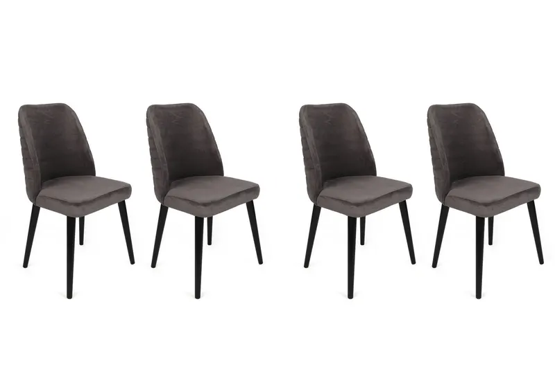 Set scaune (4 bucăți) Tutku V4 Chair Set (4 Pieces), Gri, 49x90x50 cm - arsiv4