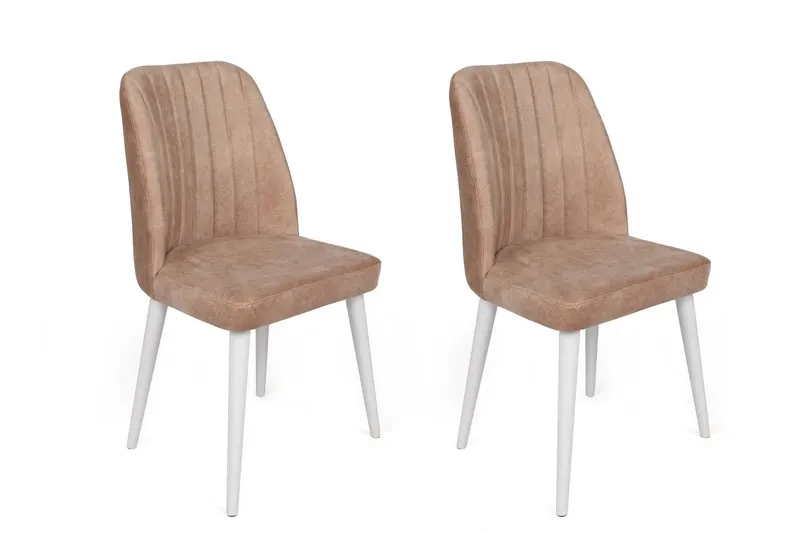 Set scaune (2 bucăți) Alfa Chair Set (2 Pieces), Kaki, 50x90x49 cm - Alb
