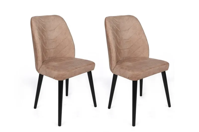 Set scaune (2 bucăți) Dallas Chair Set (2 Pieces), Bej, 50x90x49 cm - Negru