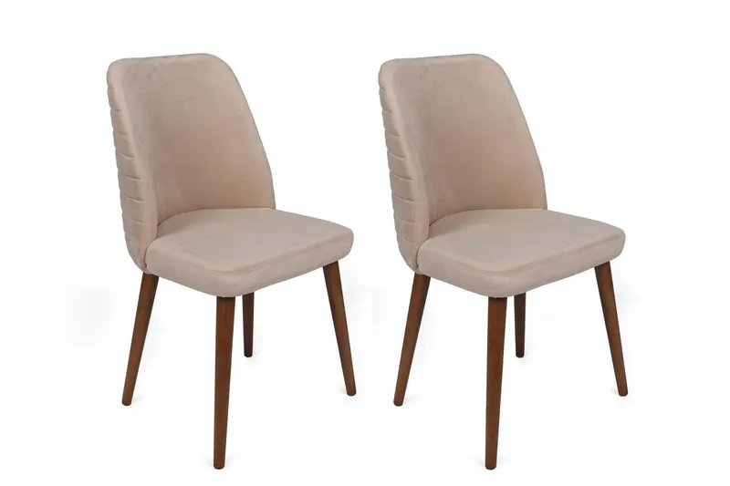 Set scaune (2 bucati) Bucatarie Sufragerie Tutku Chair  50 x 90 x 49 cm - Crem