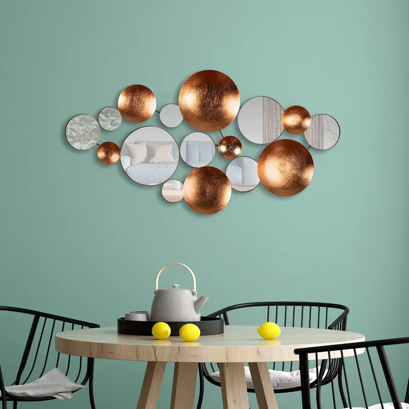 Decoratiune de perete Metal Infinity-round, Multicolor, 116x4x60 cm - Multicolor