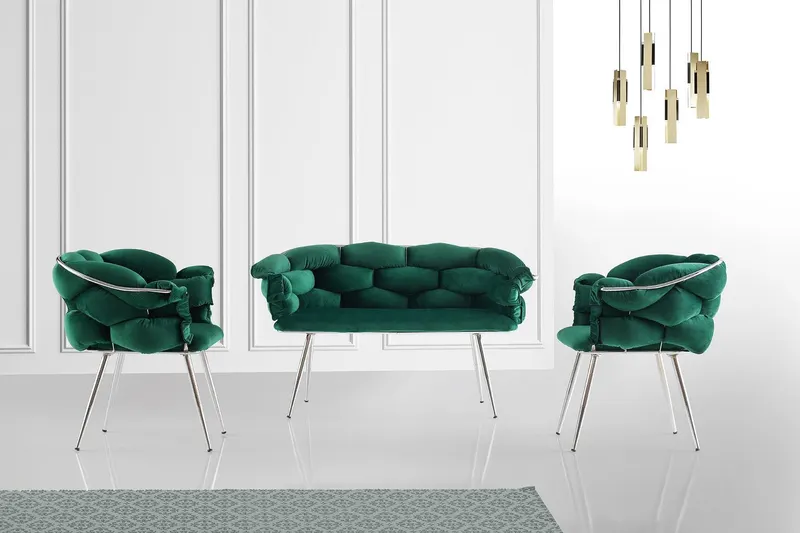 Set de canapea Balon Sofa Set, 135 x 79 x 65 cm - Verde