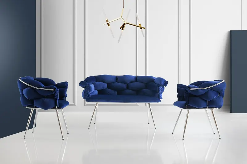 Set de canapea Balon Sofa Set, 135 x 79 x 65 cm - Albastru