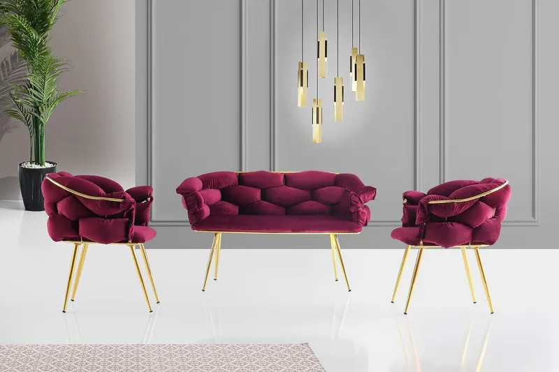 Set de canapea Balon Sofa Set, 135 x 79 x 65 cm - Multicolor