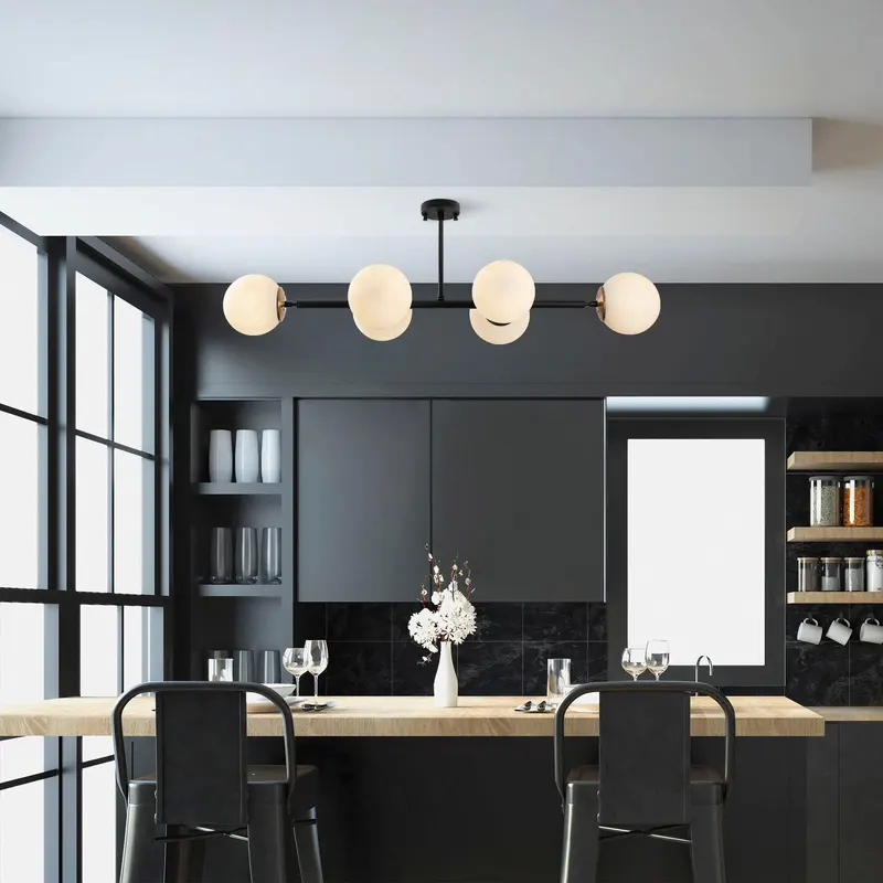 Lustra Fazli Chandelier, Negru - Negru