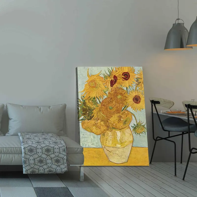 Tablou Canvas Floarea Soarelui, Galben, 100 x 70 cm - Multicolor