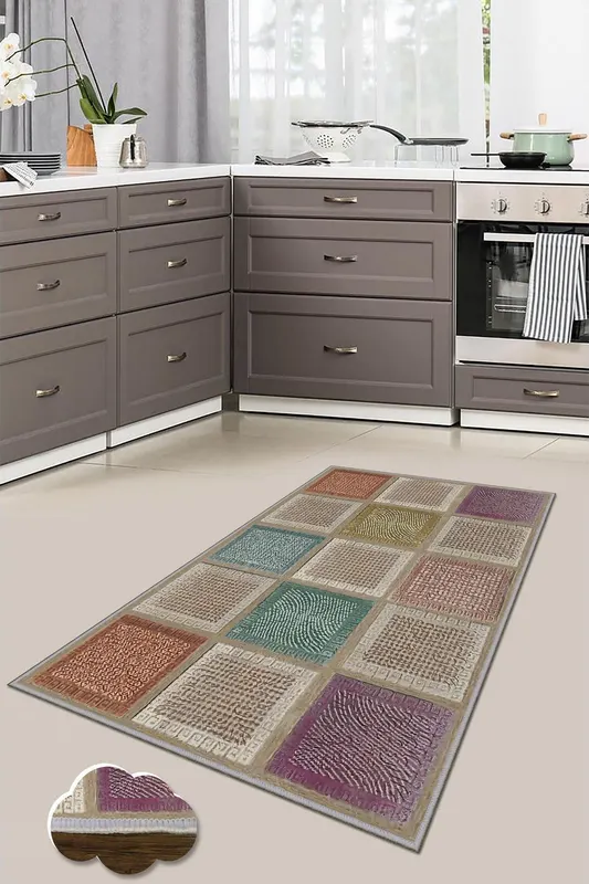 Covor de hol / bucatarie WOOKECE196, Multicolor - Multicolor