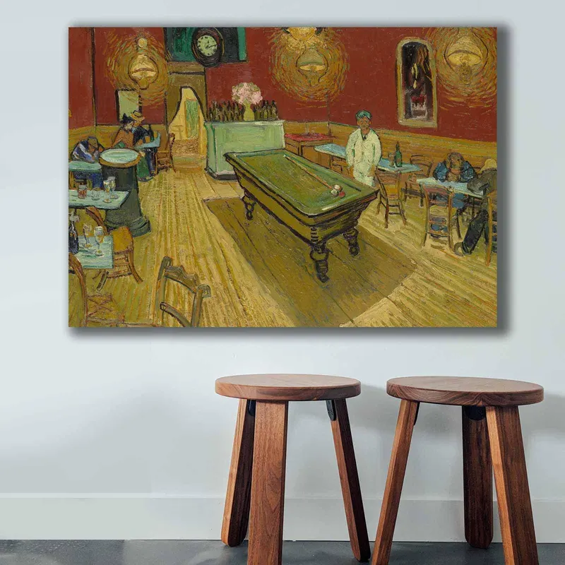 Tablou Canvas Bar Biliard, Multicolor, 100 x 70 cm - Multicolor