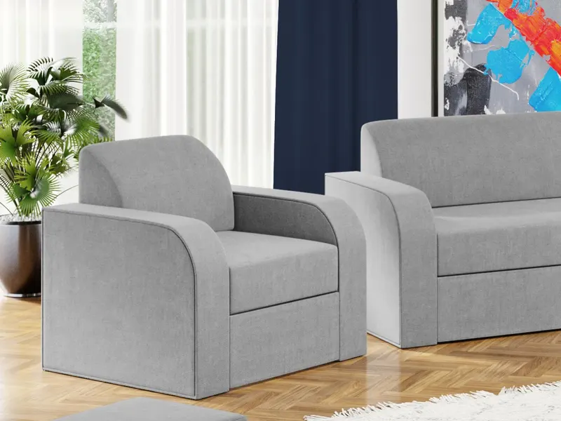 Fotoliu Mini Gri Deschis — imaginea 2