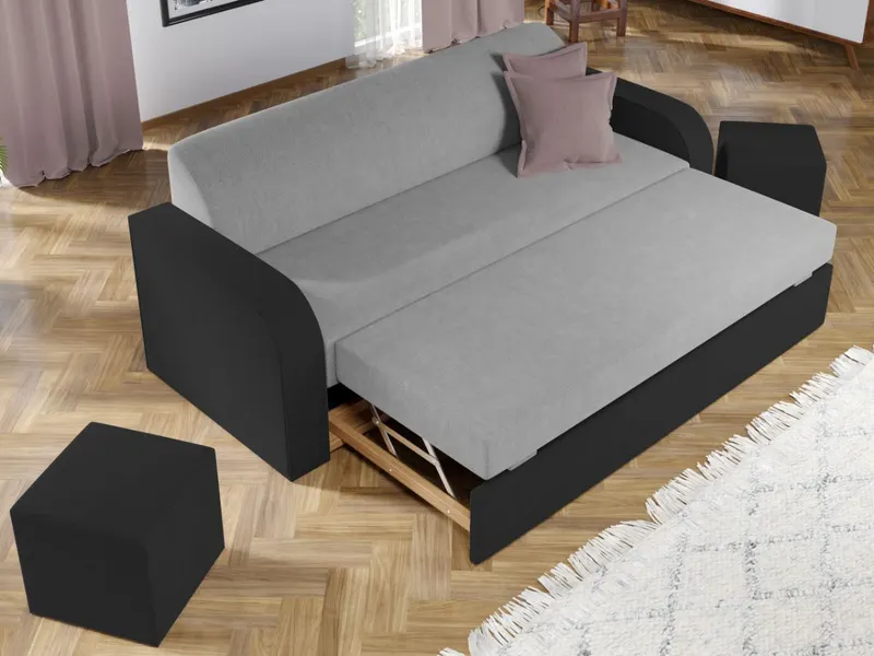 Canapea Mini Gri Deschis / Gri Antracit — imaginea 3