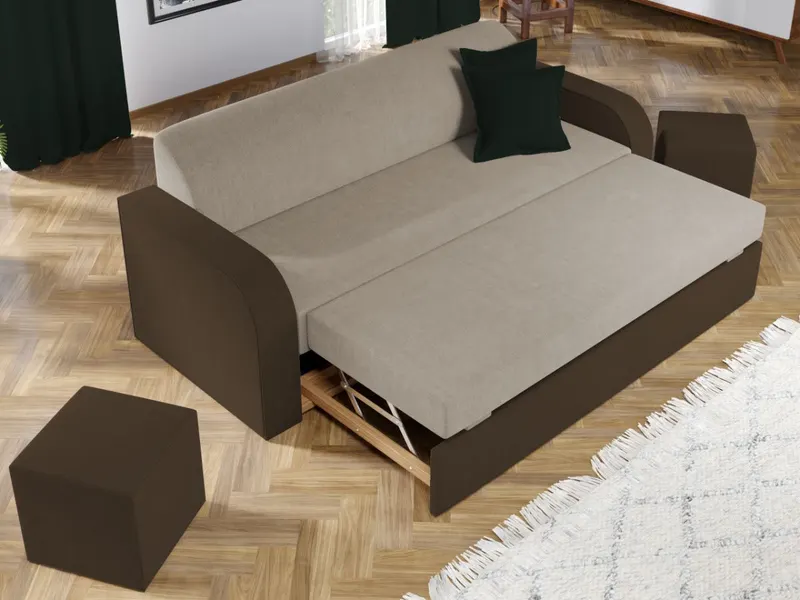 Canapea Mini Crem / Maro — imaginea 3