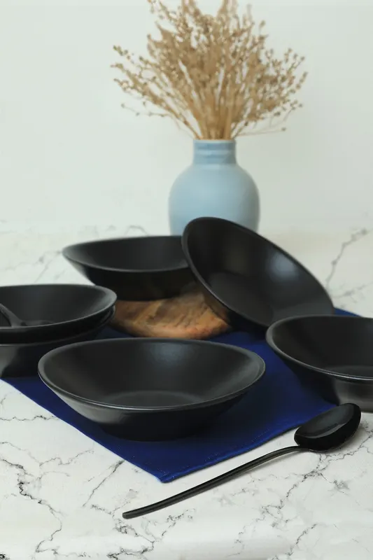 Set de boluri 6 bucăți X0001651700000000000000000, Matte black - Negru