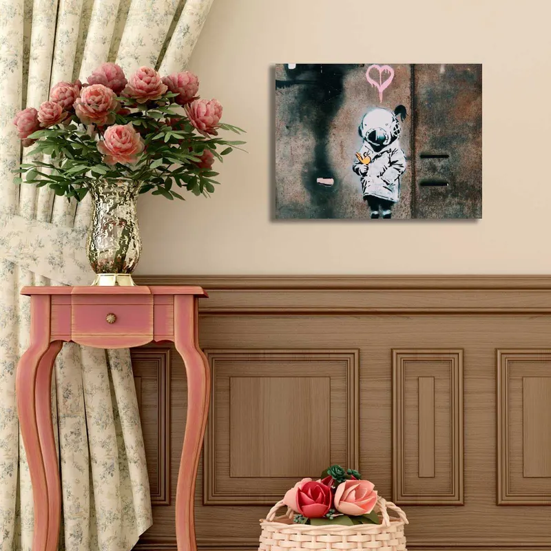 Tablou canvas 3040BANKSY017, Multicolor, 30x40x3 cm - Multicolor
