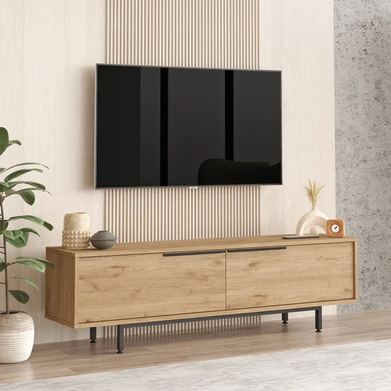 Comodă TV On1-S, Nuc, 160x36x45 cm - Nuc
