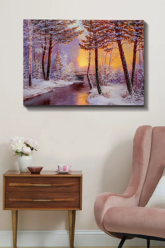 Tablou canvas Kanvas Tablo (70 x 100) - 36, Multicolor, 70x100x3 cm - Multicolor