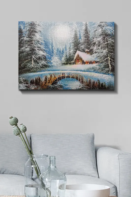 Tablou canvas Kanvas Tablo (70 x 100) - 162, Multicolor, 70x100x3 cm - Multicolor