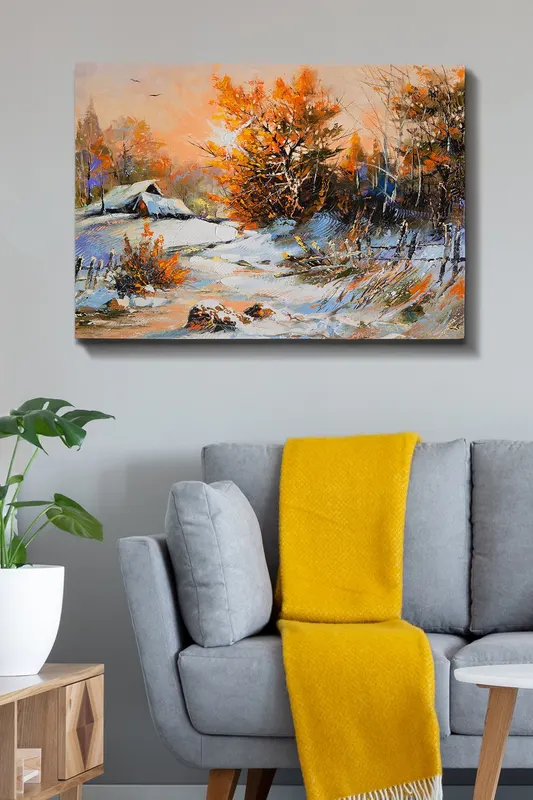 Tablou canvas Kanvas Tablo (70 x 100) - 187, Multicolor, 70x100x3 cm - Multicolor