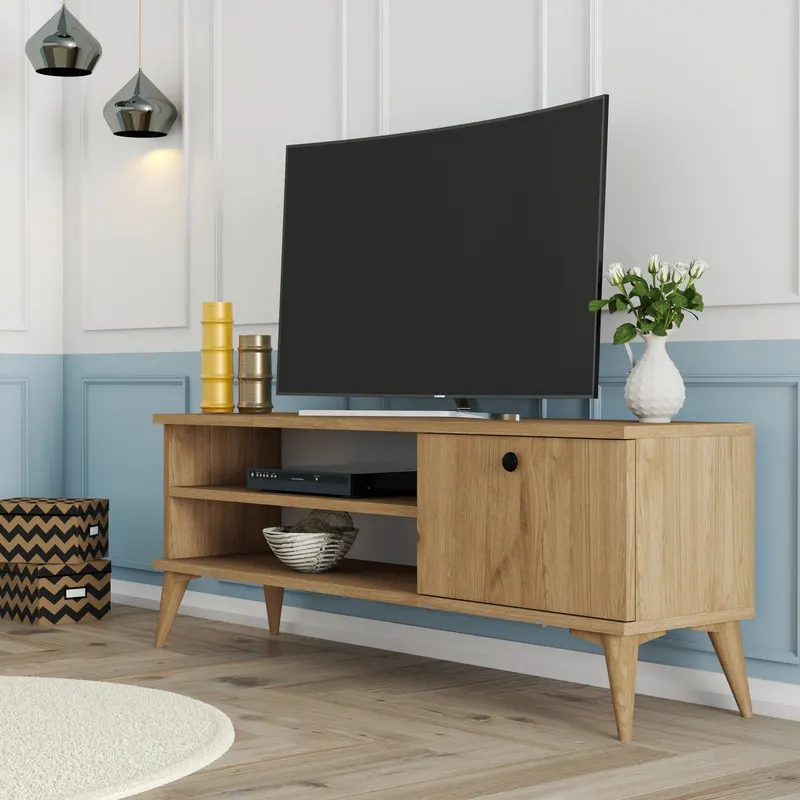 Comodă TV Retro 1562, Stejar, 120x30x15 cm - Stejar