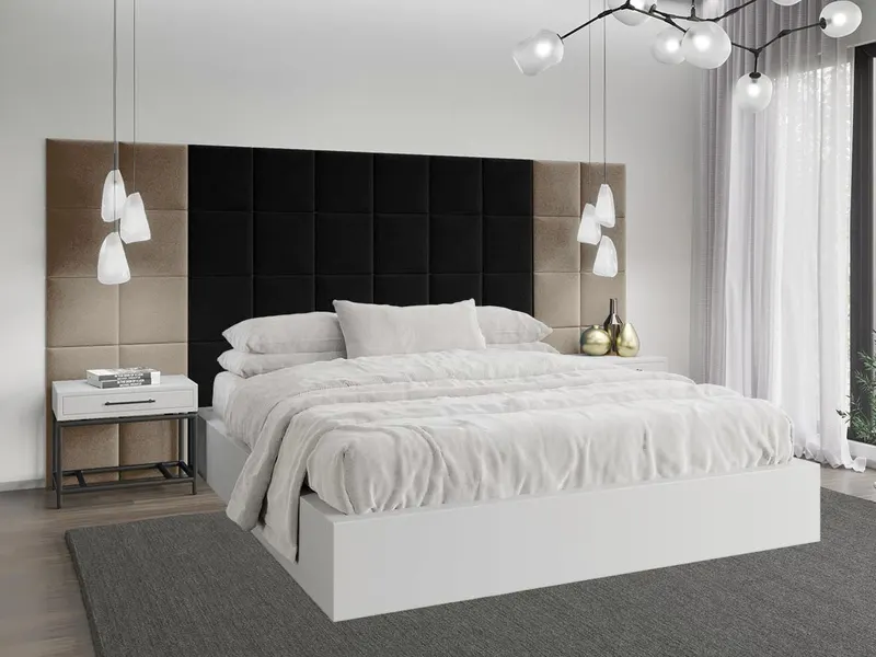 Panou decorativ tapitat - patrat Roz