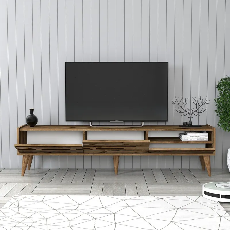 Comodă TV Valensiya, Nuc, 180x45x35 cm - Nuc