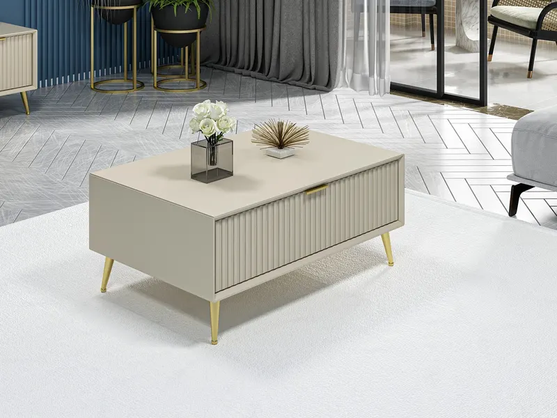Măsuță de cafea Luxe, Sandstone, 90x60x40 cm - Bej