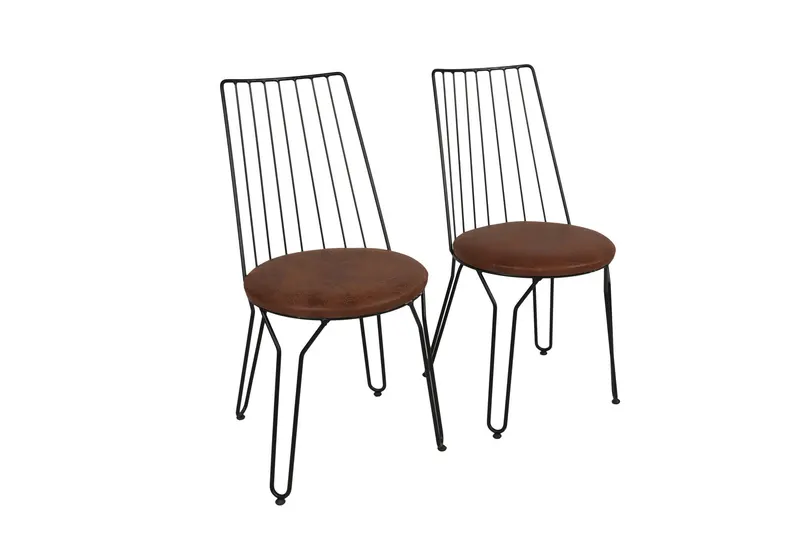 Set 2 scaune Ada 275 V2, Negru, 44x44x84 cm - Negru