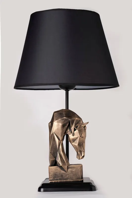 Veioză HM161, Antiquation - Negru, Ø24x50 cm - Bronz - Negru