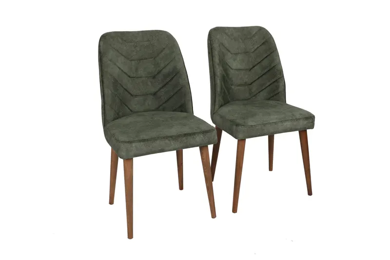 Set 2 scaune Dallas 558 V2, Nuc - Dark green, 50x49x90 cm - Nuc - Verde