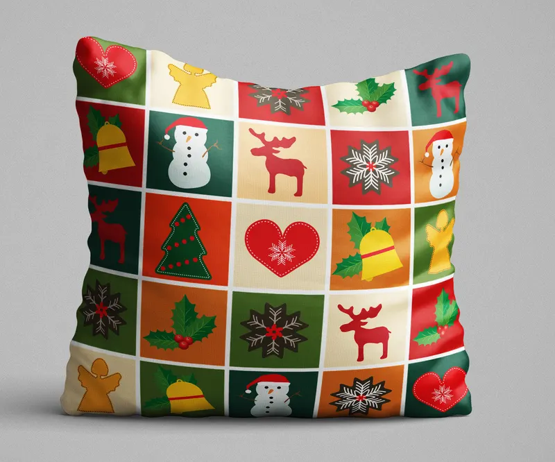 Pernă decorativă KRLNTXMAS-2, Multicolor, 43x43 cm - Multicolor