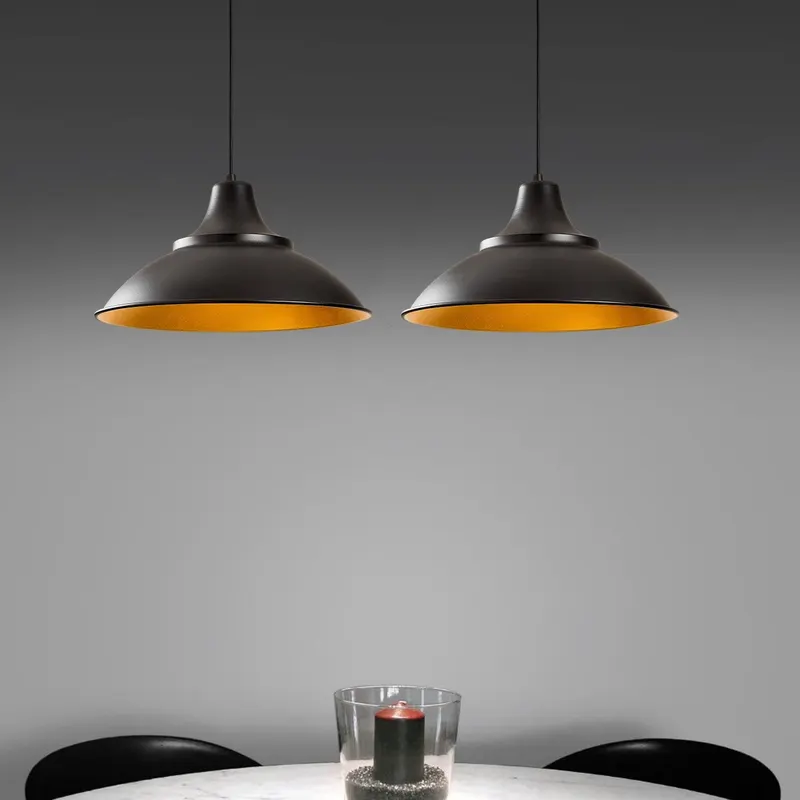 Lustră Sağlam - 3733, Negru - Auriu, Ø30x120 cm - Negru - Auriu