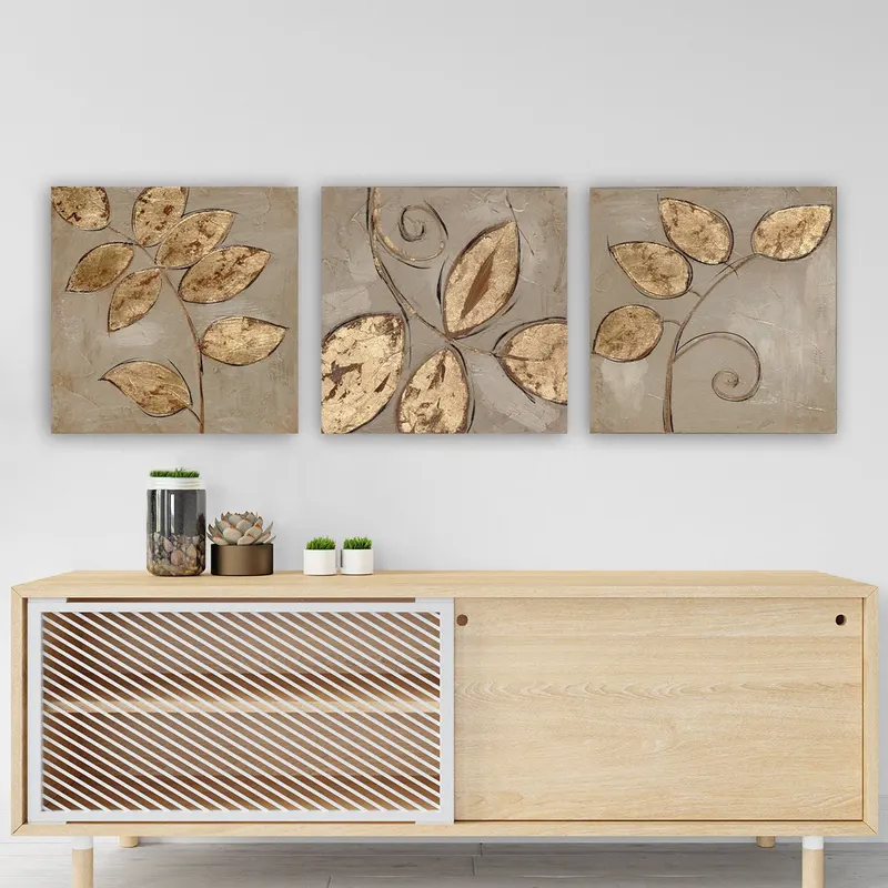 Tablou canvas 3 bucăți 3P5780, Multicolor, 30x90x3 cm - Multicolor