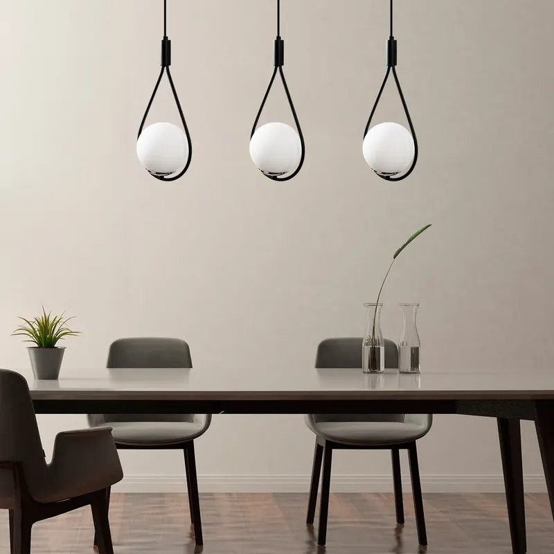 Lustră Mudoni - MR - 939, Negru, Ø15x146 cm - Negru