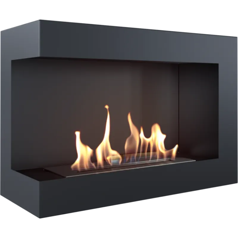 DELTA negru colt stanga - 70 x 48 x 28 cm