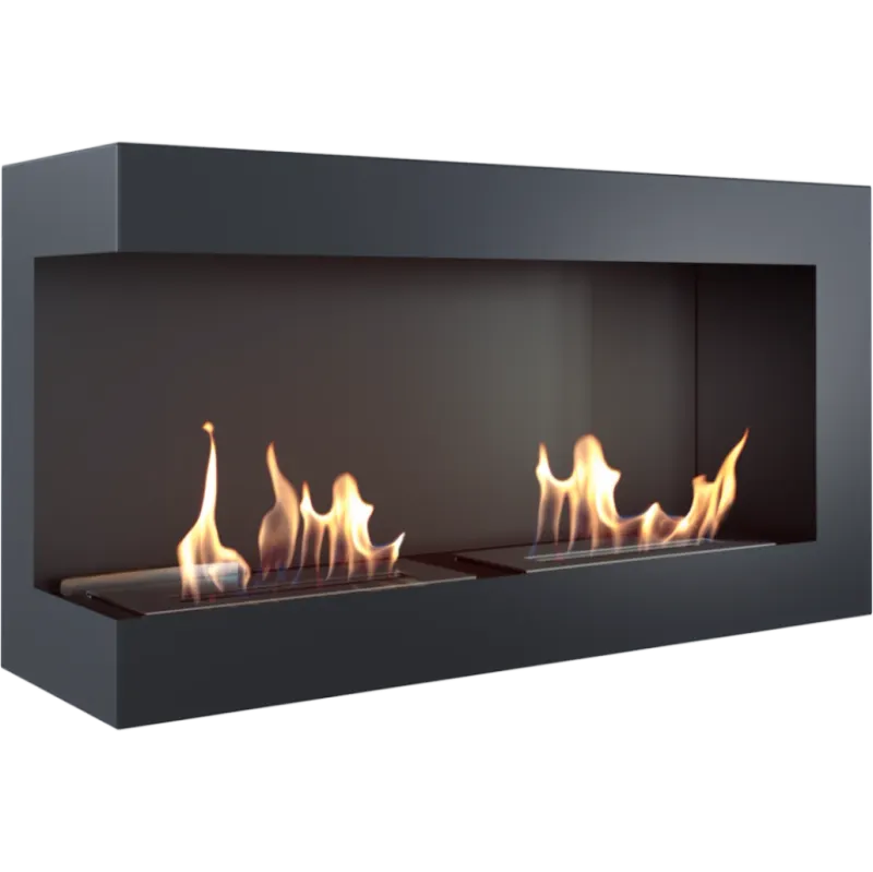 DELTA negru colt stanga - 90 x 48 x 28 cm