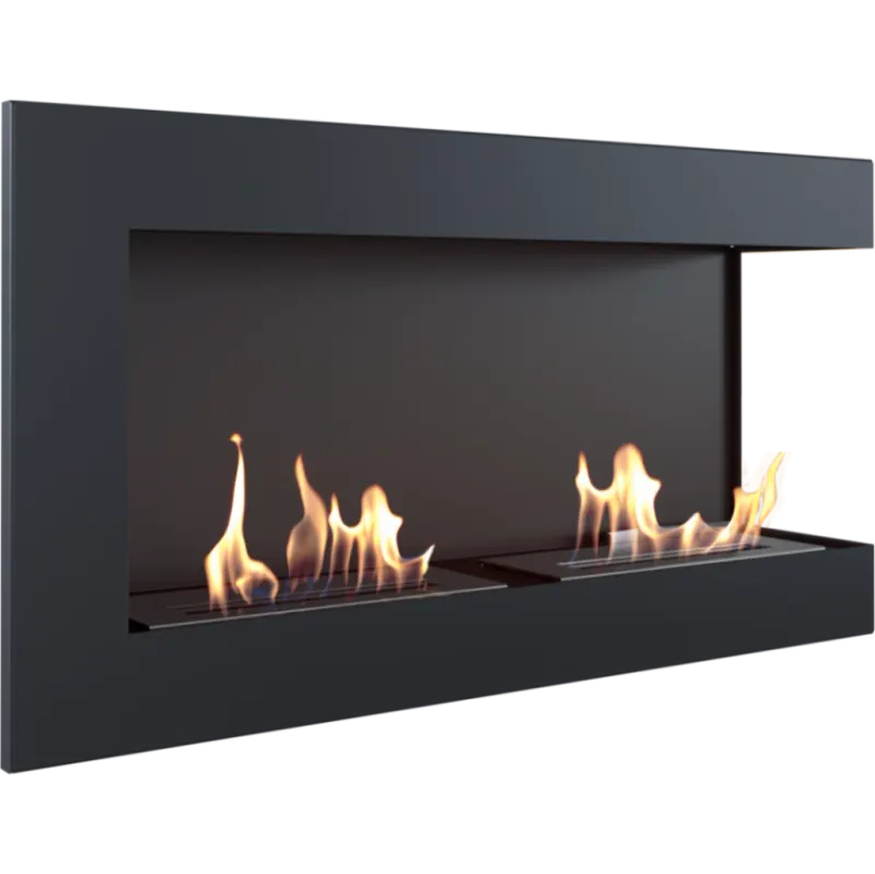 DELTA negru colt dreapta - 90 x 48 x 28 cm
