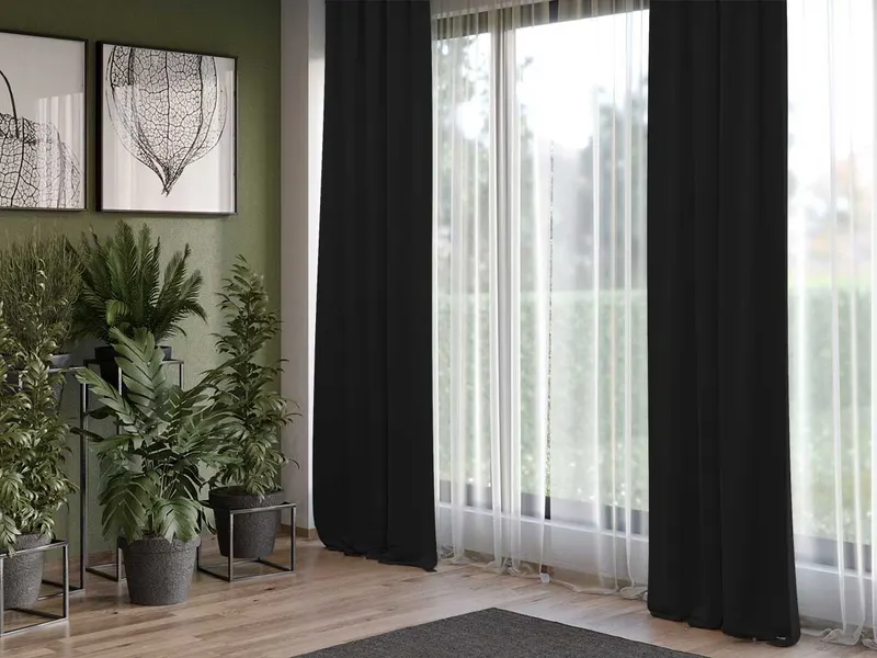 Set 2 draperii Negru