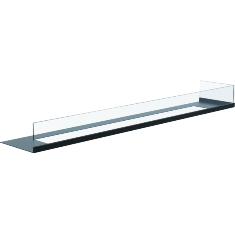 Sticla decorativa DELTA negru colt dreapta 120 x 48 x 28