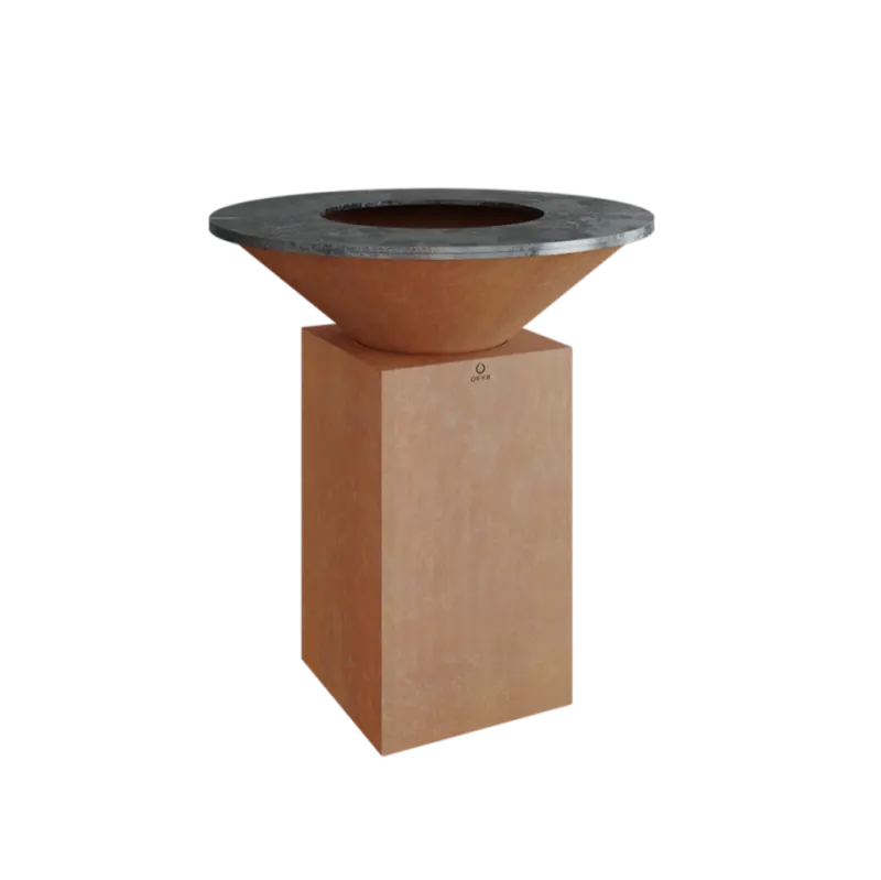 Gratar OFYR Corten 85 cu vatra de gatit pe lemne
