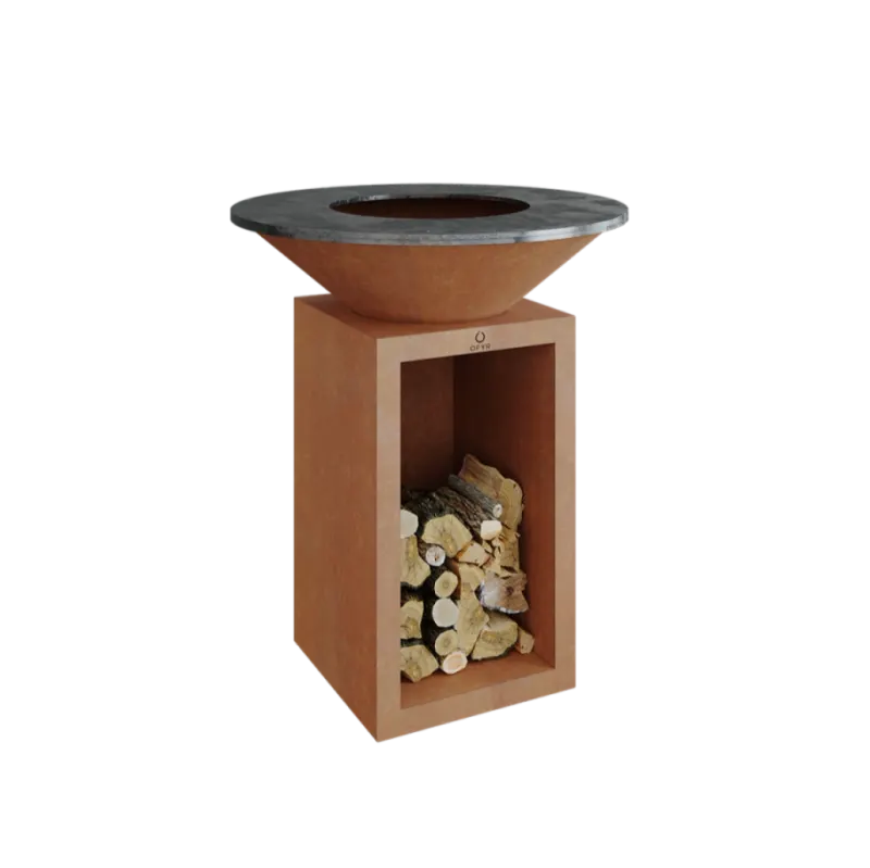 Gratar OFYR Corten 85 SD cu vatra de gatit pe lemne